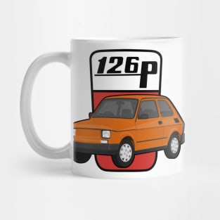 126P Car maluch 126 orange Mug